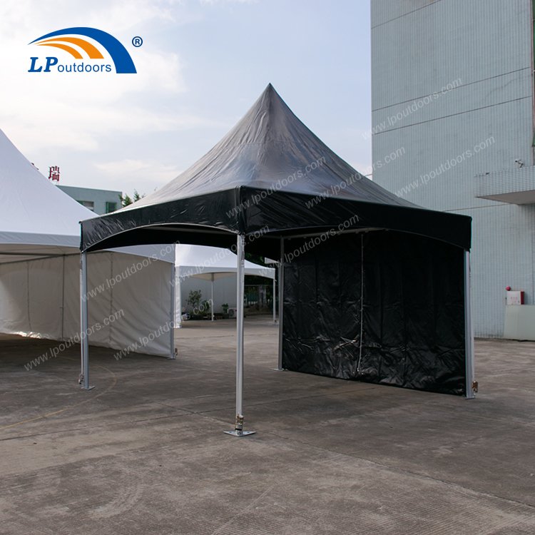 4X4m Высокое качество алюминиевой рамы Черный шатер Торговая выставка Палатка