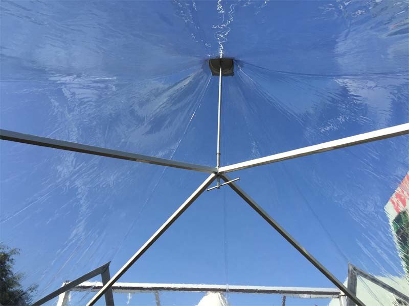 铝眺望台帐篷与清楚的屋顶5X5m
