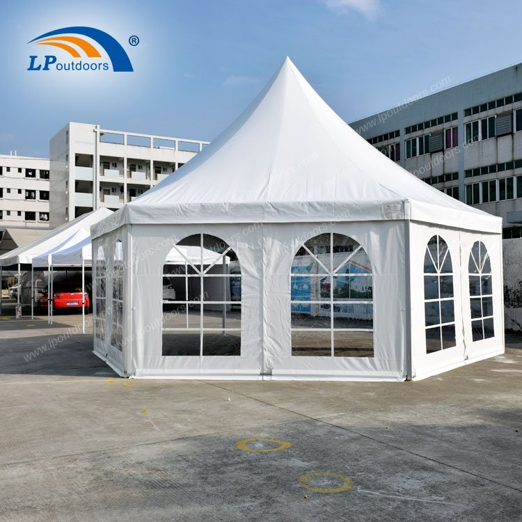 Tienda de aluminio al aire libre de la pagoda del hexágono del diámetro los 8m para el evento