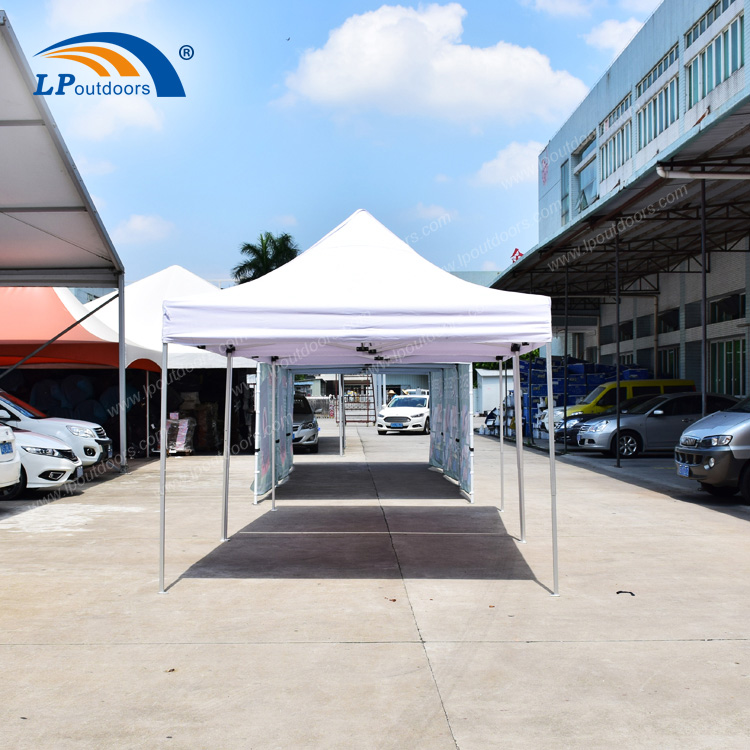 工厂定制3x3米户外活动白色锥顶可折叠式帐篷