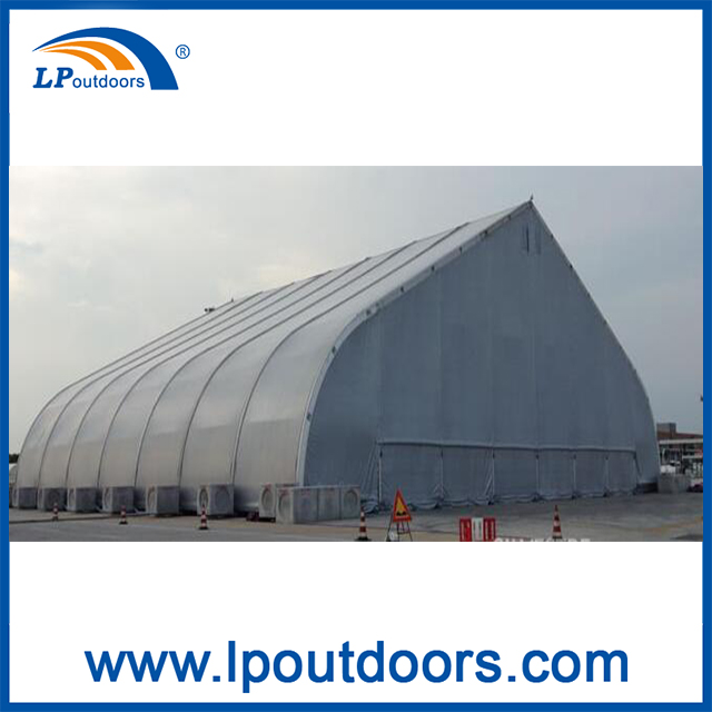 Tienda curva de hangar de fácil montaje para aviones al aire libre de 30 m a la venta