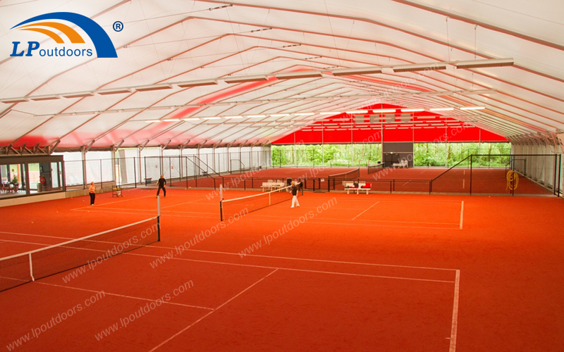 Tienda de tenis de aluminio grande para deportes al aire libre, polígono de 40M
