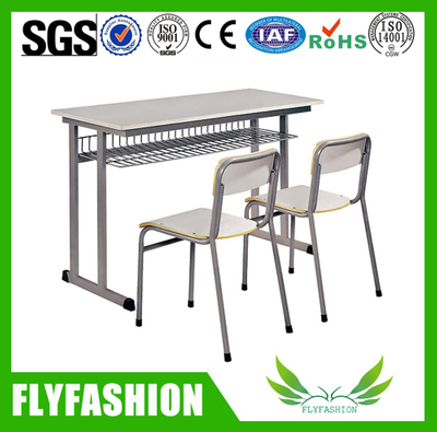 Enseñar el escritorio doble ajustable del estudiante de los muebles de la sala de clase con la silla (SF-16D)