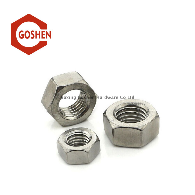 Acero inoxidable SS304 A2-70 DIN934 Hexagon tuercas hexagonales