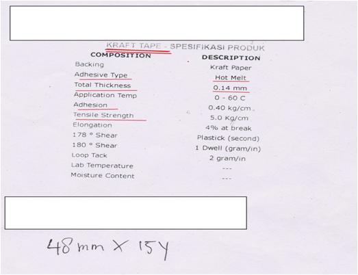 donn&eacute;es techniques sur bande kraft.JPG