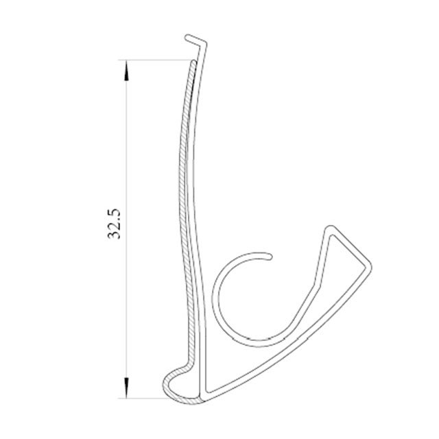 White Shelf Clip Label Holder DS027
