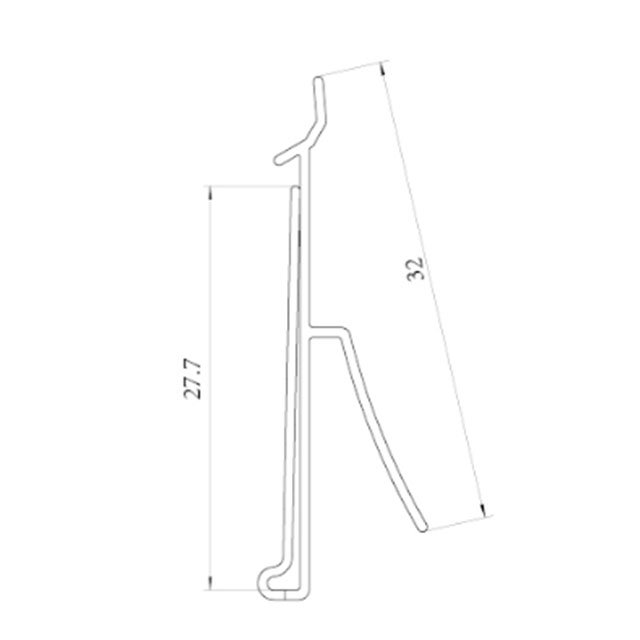 Clip-In Price Strip for Shelf Channel H27mm DS004