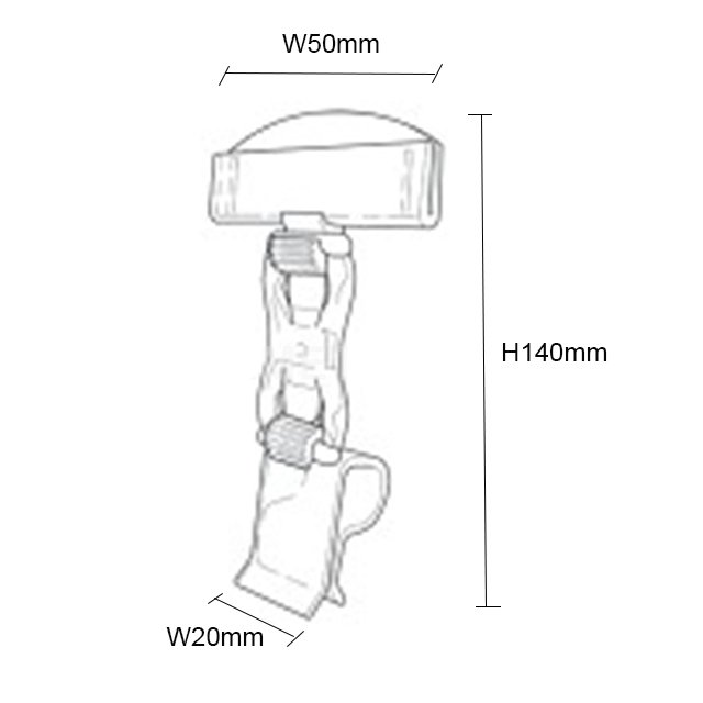 Clear Channel Sign Holders for food PS-R2