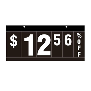 Small Double Sided Sprial Sign Board W/5.5" H Number Pads Kits W363mmXH170mm