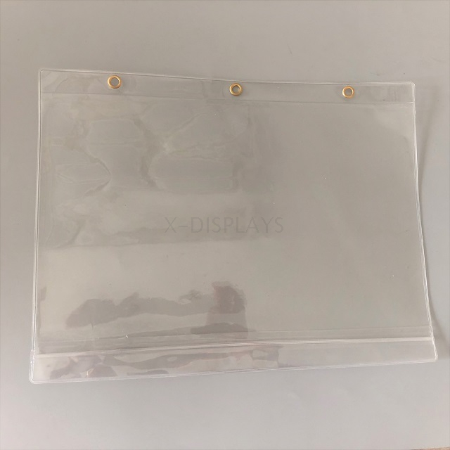 Outdoor Hanging Vinyl Fact Tag Holder With Pressed Zipper VPSZ75.5