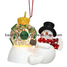 Clay Dough Snowman Table DeCor W/LED Light (BKC0127)
