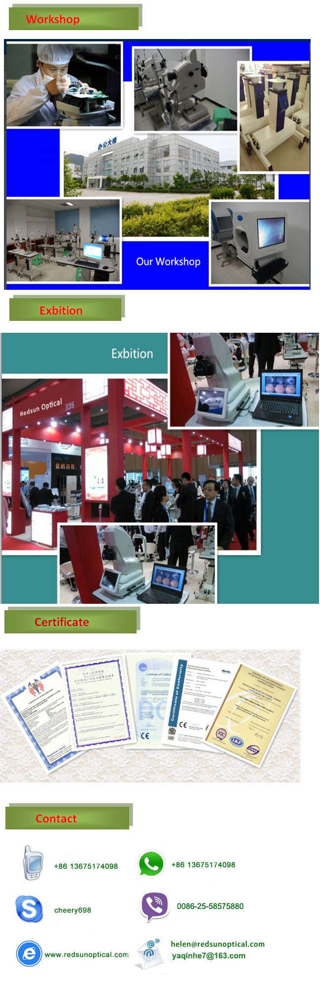 Scanner a / B phtalmique de qualité supérieure en Chine
