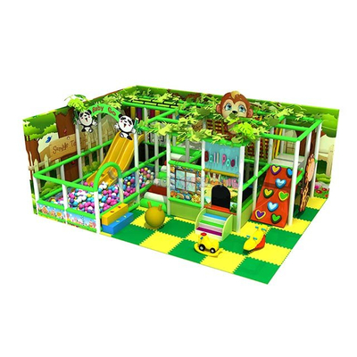 Jungle Theme Kids Mini Indoor Playground with Trampoline & Ball Pit