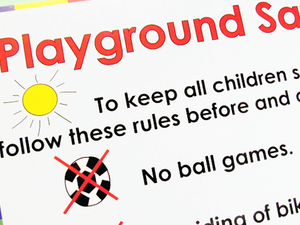 Safety Signs of kids indoor playground equipment
