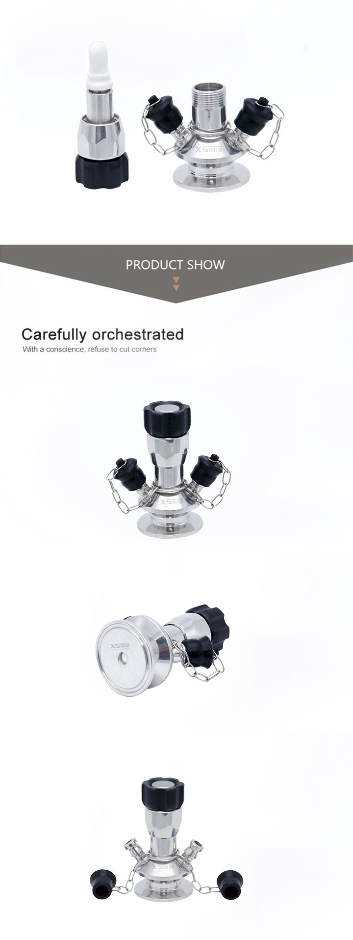 Асептические стерильные пробоотборные клапаны с зажимом из нержавеющей стали