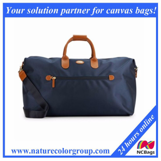 Classic and fashion Leather Trimmed Canvas Carry-on Duffel Bag