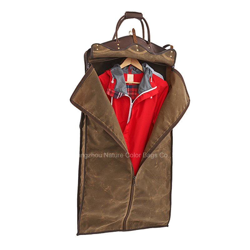 Fashion Waxed Canvas Leisure Hand Bag for Suit and Clothes