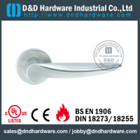 Stainless Steel Chrome Solid Lever Handle Pintu Eksternal untuk Steel Doors-DDSH069