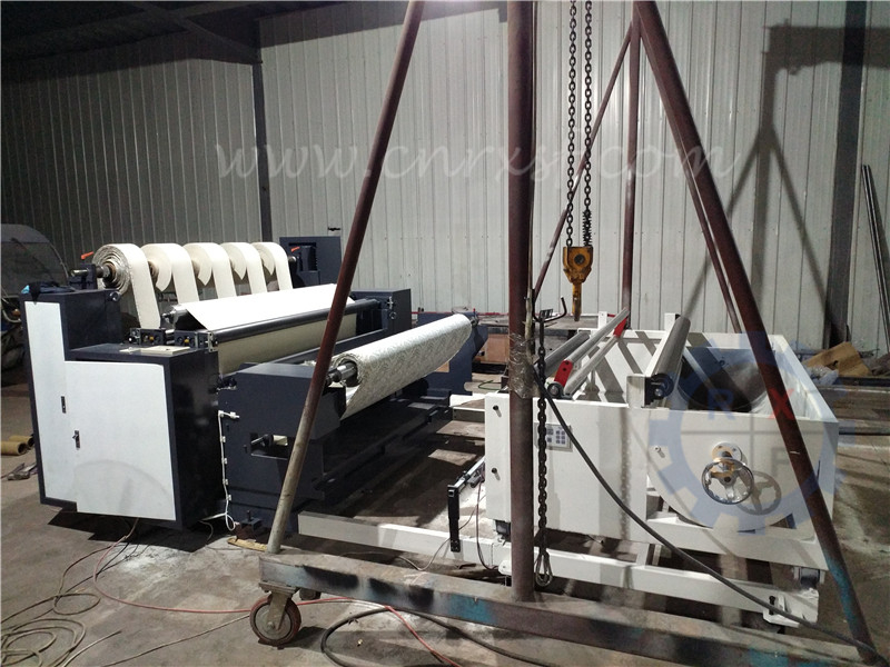 2000mm wide format laminated textile slitting and rewinding machine