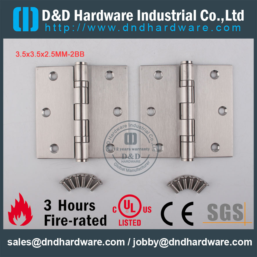 aço D & D Hardware-inoxidável 304 3.5x3.5x2.5-2BB Porta DDSS001 dobradiça