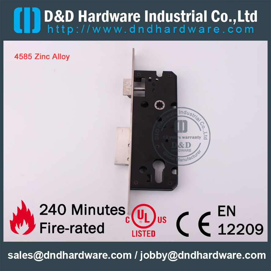 D & D hardware-construção hardware 4585 zinc liga de mortise lock DDML016