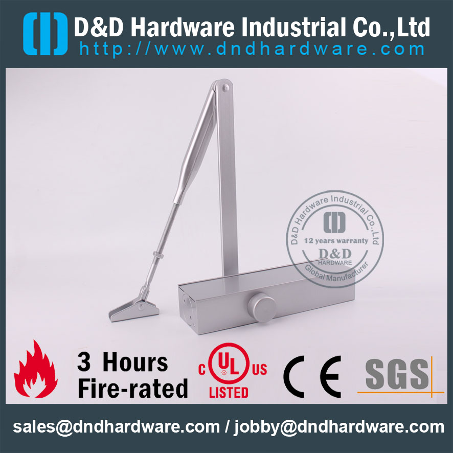 Liga de alumínio de alta qualidade prática porta mais próxima com padrão UL para porta de entrada comercial DDDC-S513