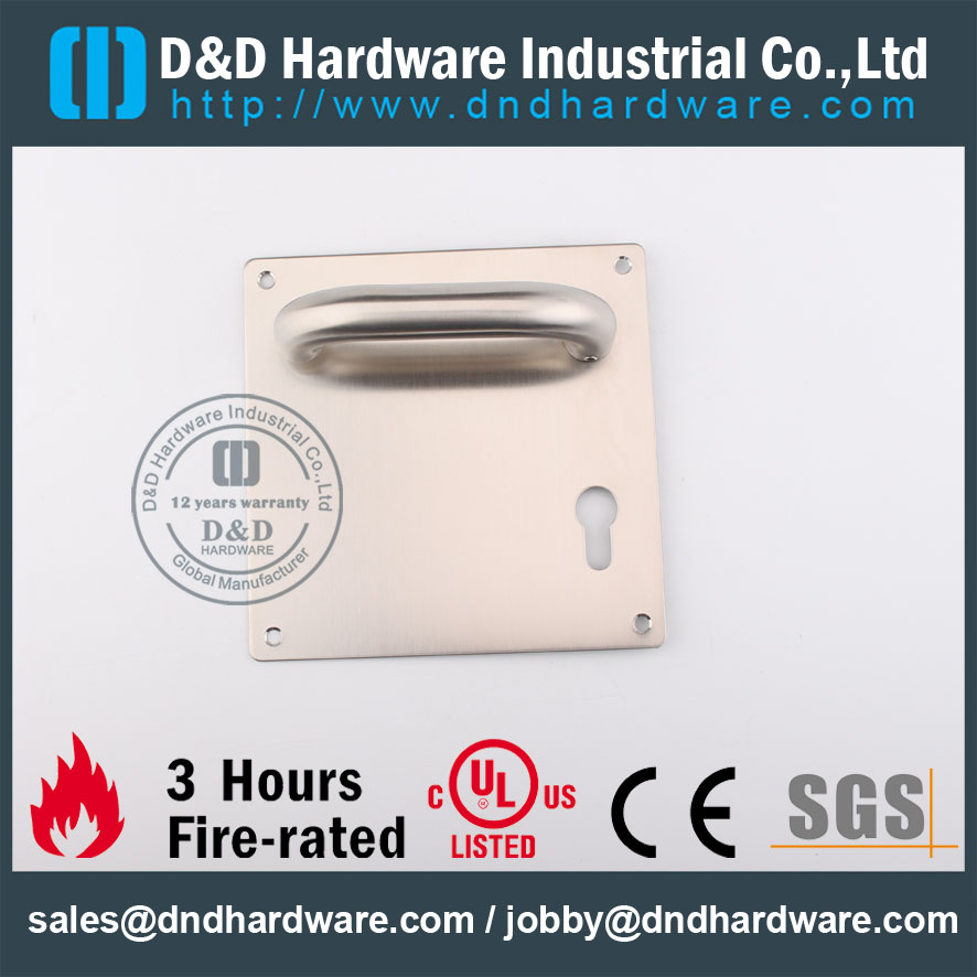 D & D Hardware-Door Ironmongery Alavanca de alavanca SS304 com placa DDTP001