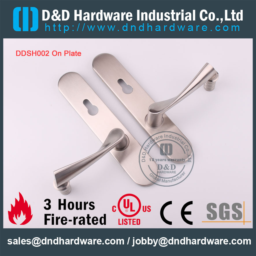 D & D Hardware-Wholesale Hardware de porta Alavanca de alavanca sólida na placa DDTP003