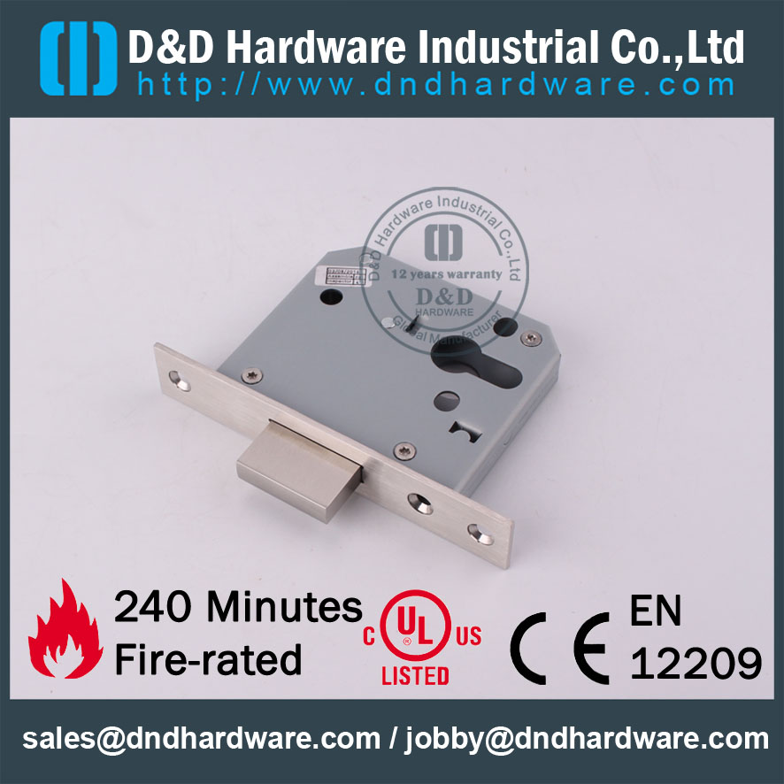Certificado de Hardware-CE de D & D Fogo Rated Mortise Lock DDML029-A