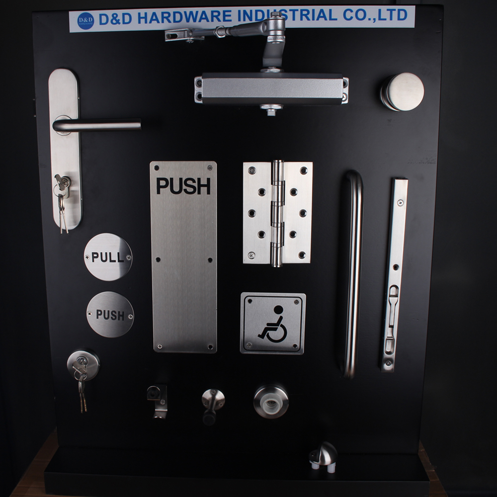 Golpe a prueba de polvo de latón en la placa para puertas de metal huecas con AB-DDDP004