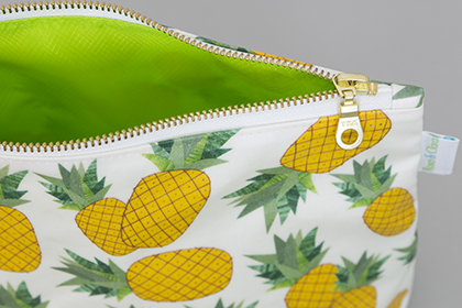 Personalized Pineapple Makeup Bag