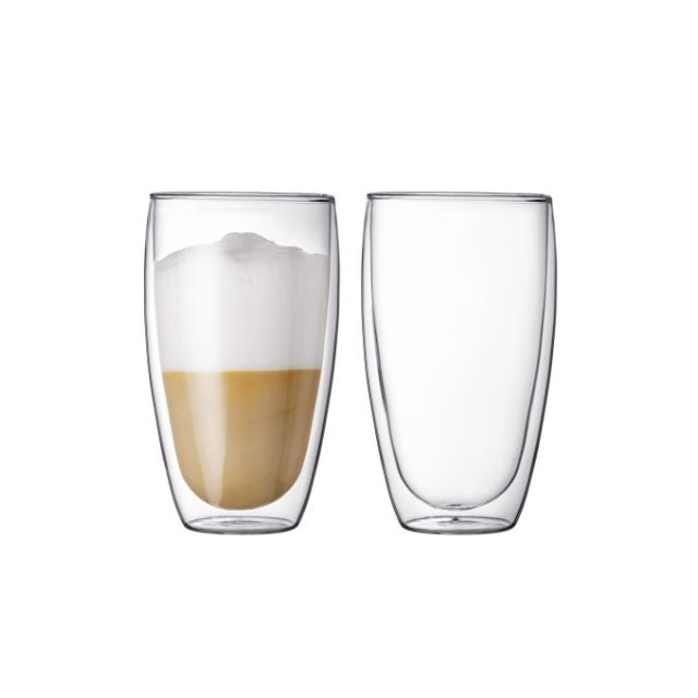 15oz Double Wall Glass Cup