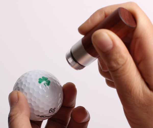 Rosewood round golf ball stamps G12 Dia.12mm permanent ink 