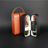 Wine Box Manufacturer Brown PU leather boat wine cooler
