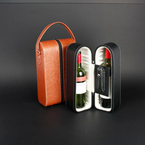 Wine Box Manufacturer Brown PU leather boat wine cooler