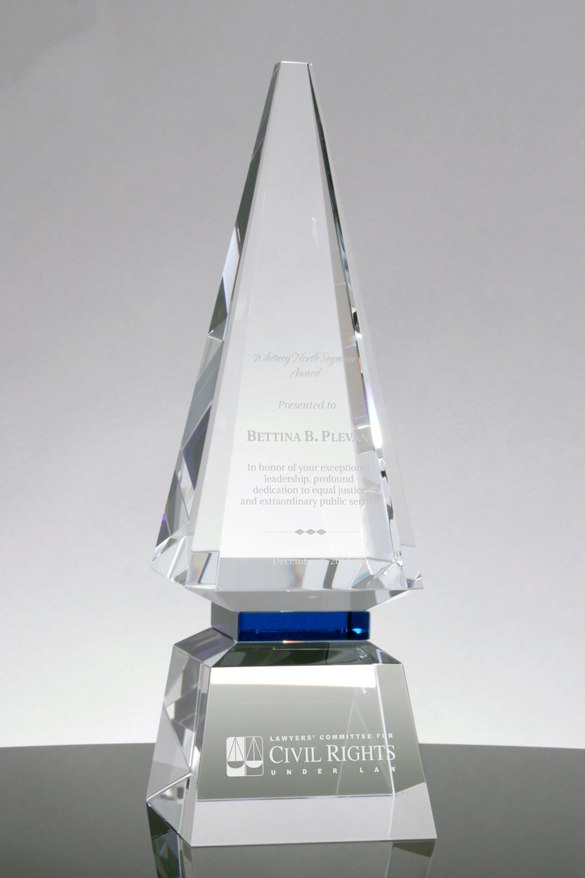 Zenith Award Trophy Clear and Black Optical Crystal to 1st Place Winner ...