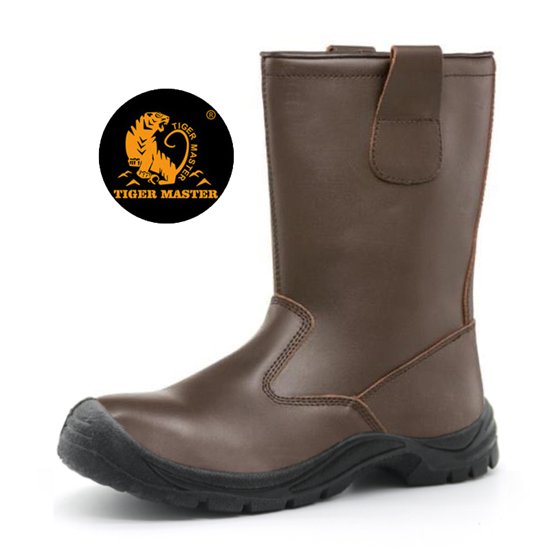 CE steel toe prevent puncture welding boots without laces - Buy brown ...