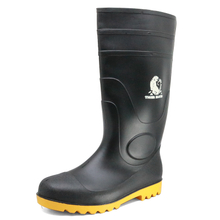 Oil acid resistant anti slip waterproof PVC safety rain boots steel toecap