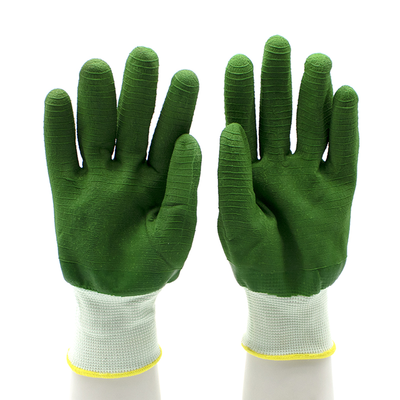 Anti Slip Oil Proof Latex Coated Safety Labor Gloves