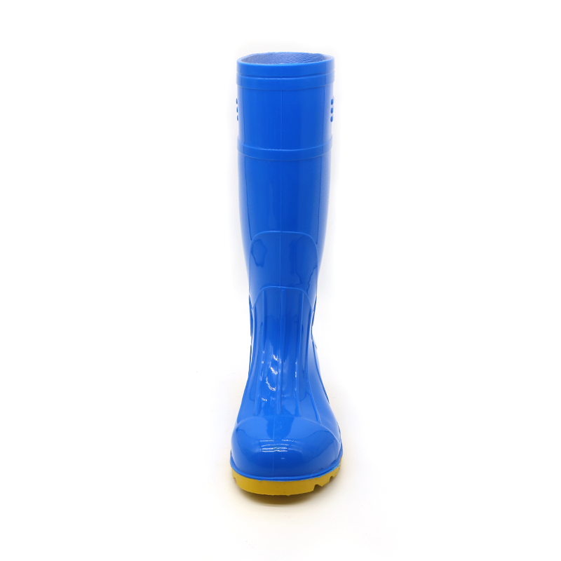 Anti Slip Waterproof Glitter Pvc Safety Rain Boots with Steel Toe
