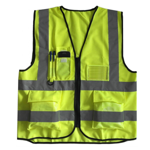 CE EN Class 2 Polyester Multi Pockets Reflective Safety Vest