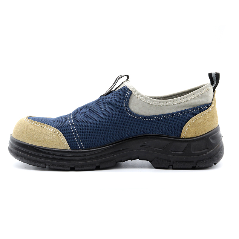 Oil Slip Resistant No Lace Casual Safety Shoes with Steel Toe