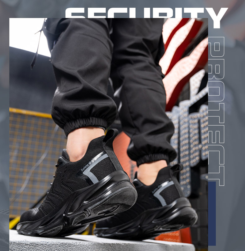 Prevent Puncture Steel Toe Soft Sneakers Safety Shoes