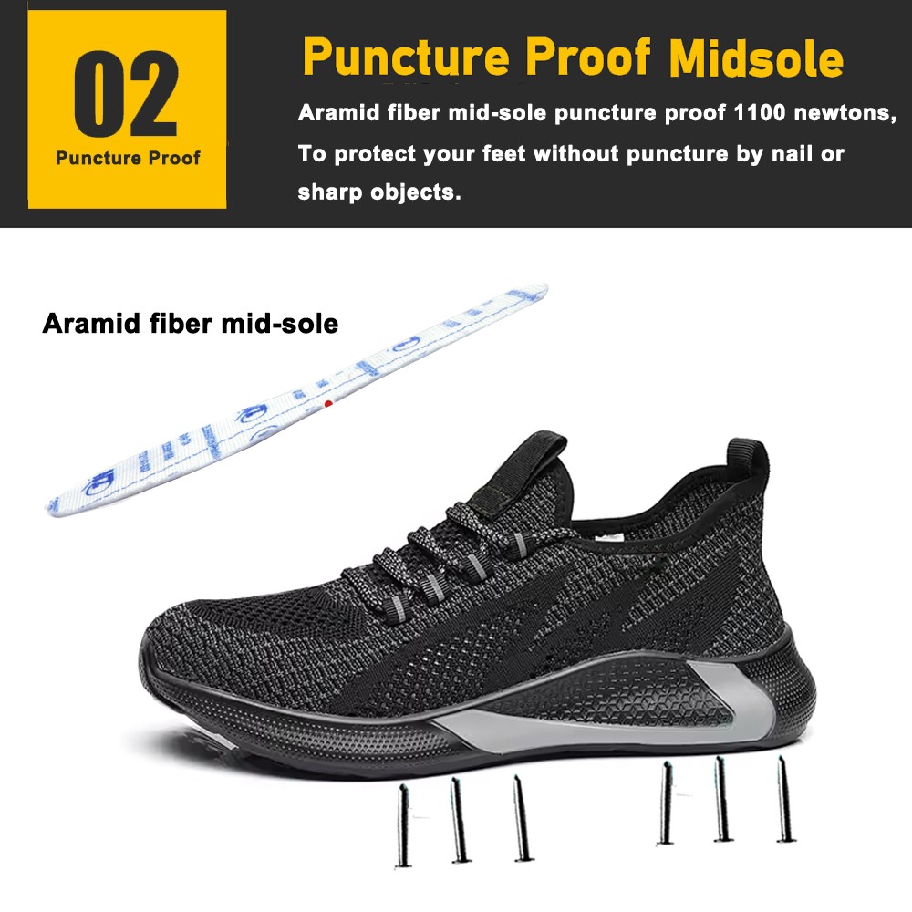 Steel Toe Puncture Proof Comfort Safety Shoes Sport