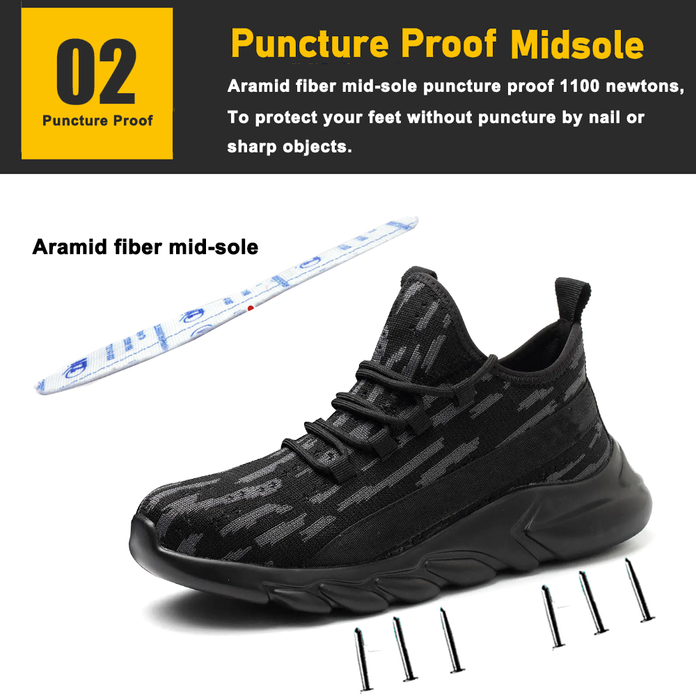 Steel Toe Anti Puncture Women Safety Shoes Sport