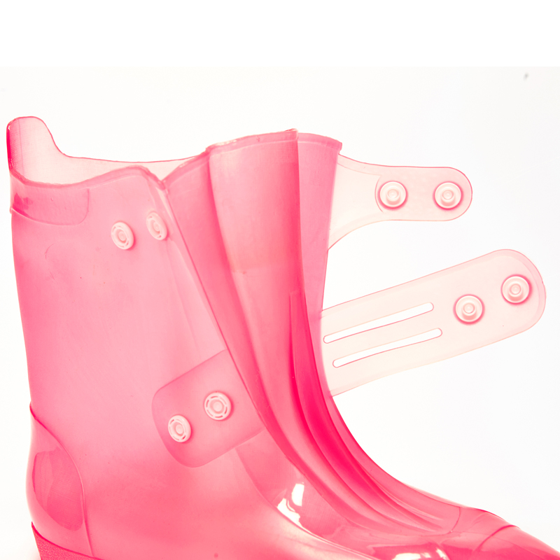 Waterproof Non-slip Pink Pvc Rain Shoes Cover