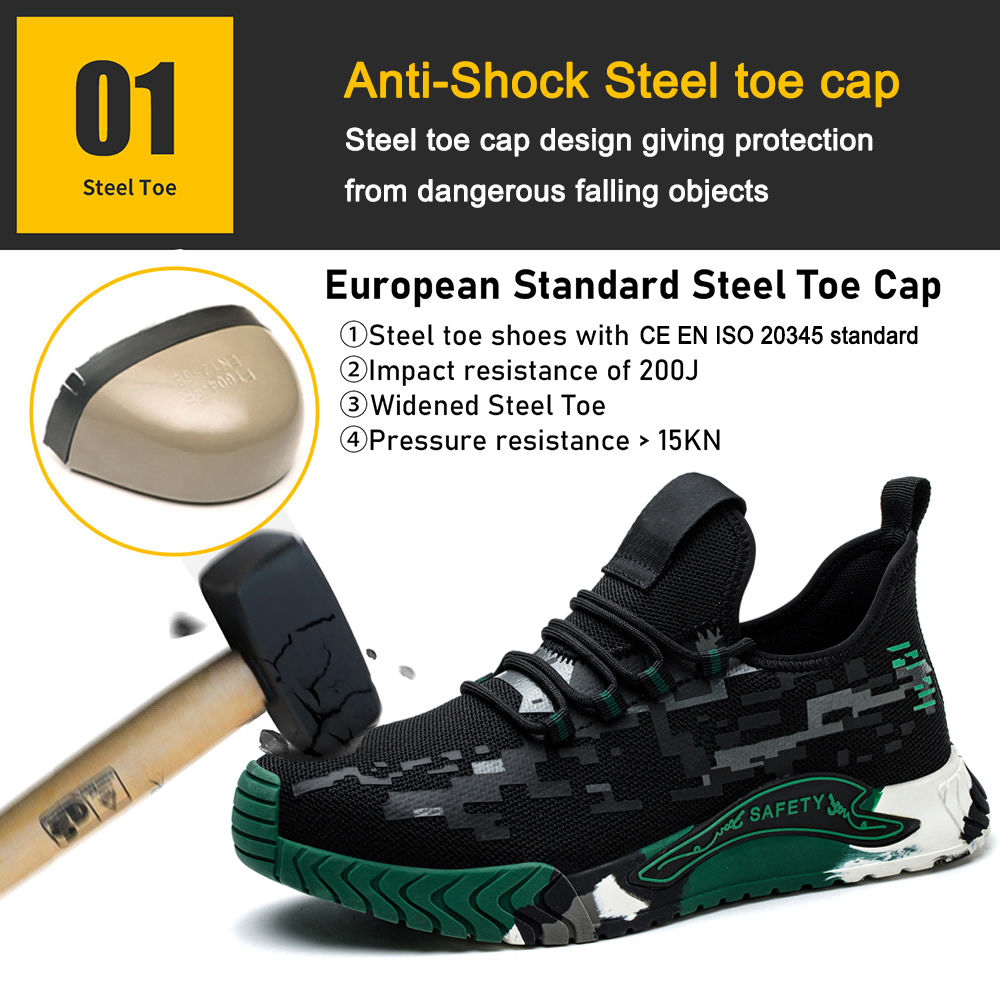 Steel Toe Anti Static Stylish Safety Shoes Men