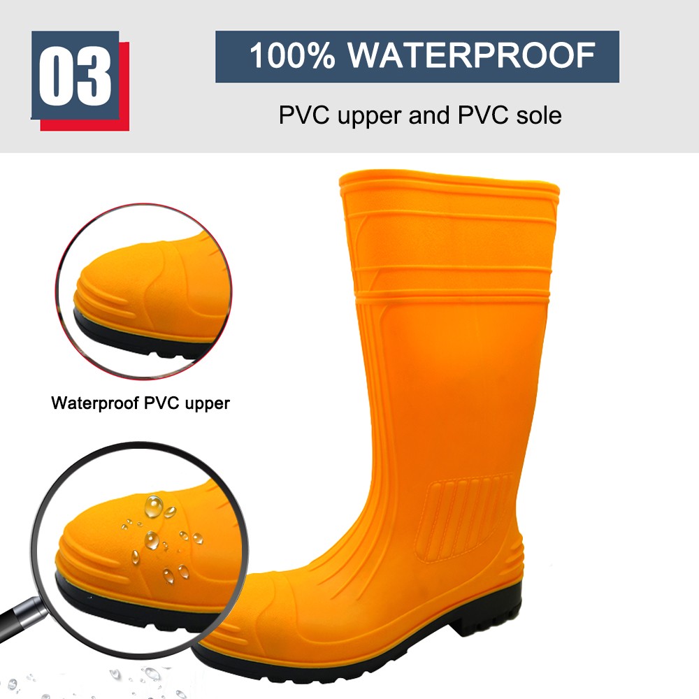 Waterproof Steel Toe Anti Puncture S5 PVC Safety Boots