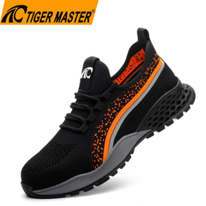 Non Slip Rubber Sole Steel Toe Sneaker Safety Shoes for Men