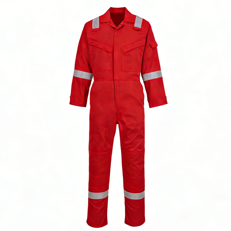 270g Cotton Flame Retardant Anti-static Hi-vis Reflective Workwear Coverall Orange